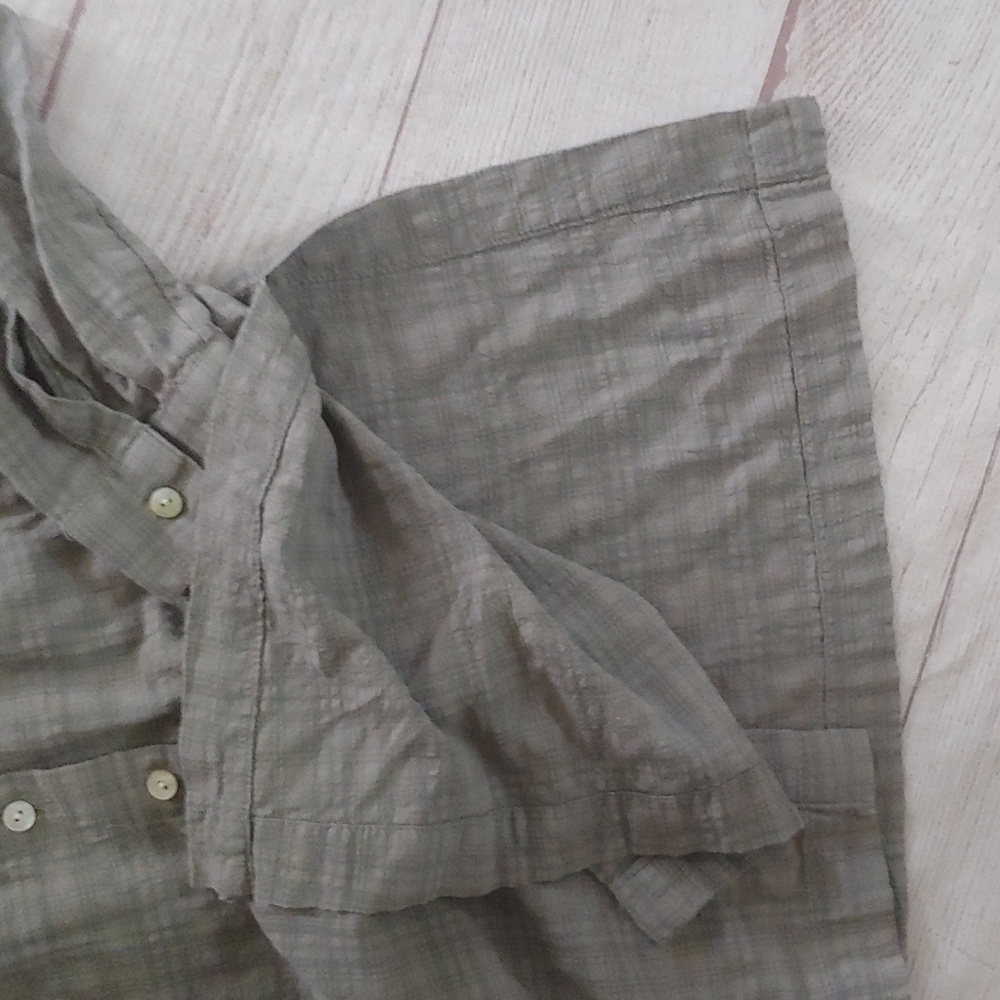 J. Jill Sage Gray Casual Button Down Shirt - Picture 6 of 9